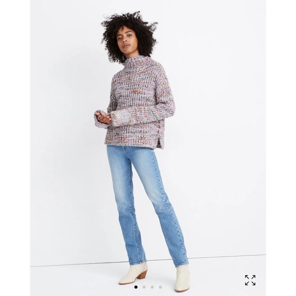 NEW Madewell Rayner MockNeck Chunky Sweater NWT Xxs Marled Italian Yarn